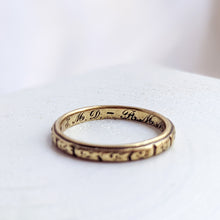 Load image into Gallery viewer, Art Deco 18K Yellow Gold Orange Blossom Stacking Band Size US 6 / UK L.5