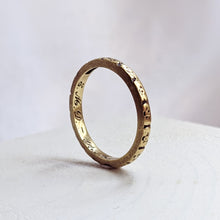 Load image into Gallery viewer, Art Deco 18K Yellow Gold Orange Blossom Stacking Band Size US 6 / UK L.5