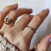 Load image into Gallery viewer, Art Deco 18K Yellow Gold Orange Blossom Stacking Band Size US 6 / UK L.5