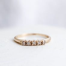 Load image into Gallery viewer, 14K Yellow Gold 5-Stone Diamond Ring Size US 4.25 / UK H.5