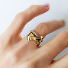 Load image into Gallery viewer, 14K Yellow Gold 5-Stone Diamond Ring Size US 4.25 / UK H.5