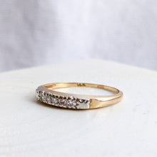 Load image into Gallery viewer, 14K Two-Tone Yellow Gold 5-Stone Diamond Ring Size US 6.5 / UK M.5