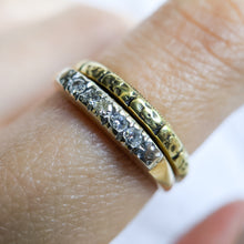 Load image into Gallery viewer, 14K Two-Tone Yellow Gold 5-Stone Diamond Ring Size US 6.5 / UK M.5