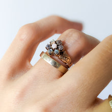 Load image into Gallery viewer, 10K Rose Gold Victorian Moonstone with Shell/Coral Center Stone Ring Size US 3.5 / UK G
