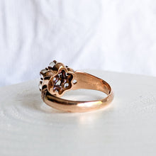 Load image into Gallery viewer, 10K Rose Gold Victorian Moonstone with Shell/Coral Center Stone Ring Size US 3.5 / UK G