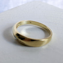 Load image into Gallery viewer, 14K Yellow Gold Art Deco Sapphire and Diamond Ring Size US 6.25 / UK M