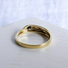 Load image into Gallery viewer, 14K Yellow Gold Art Deco Sapphire and Diamond Ring Size US 6.25 / UK M