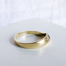 Load image into Gallery viewer, 14K Yellow Gold Art Deco Sapphire and Diamond Ring Size US 6.25 / UK M