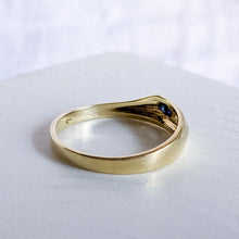 Load image into Gallery viewer, 14K Yellow Gold Art Deco Sapphire and Diamond Ring Size US 6.25 / UK M