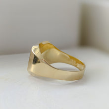 Load image into Gallery viewer, Vintage 14K Yellow Gold Square Smiley Signet Ring