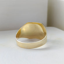 Load image into Gallery viewer, Vintage 14K Yellow Gold Square Smiley Signet Ring