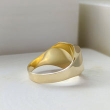 Load image into Gallery viewer, Vintage 14K Yellow Gold Square Smiley Signet Ring