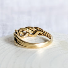 Load image into Gallery viewer, 14K Yellow Gold Braided Snake Ring US 8.5 / UK Q.5