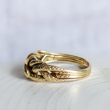 Load image into Gallery viewer, 14K Yellow Gold Braided Snake Ring US 8.5 / UK Q.5