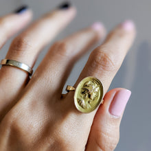 Load image into Gallery viewer, 14K Yellow and Rose Gold Lady Cameo Ring US 9.25 / UK S