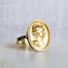 Load image into Gallery viewer, 14K Yellow and Rose Gold Lady Cameo Ring US 9.25 / UK S