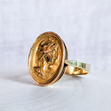 Load image into Gallery viewer, 14K Yellow and Rose Gold Lady Cameo Ring US 9.25 / UK S