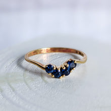 Load image into Gallery viewer, Vintage 18K Yellow Gold Sapphire Ring Enhancer US 6.75