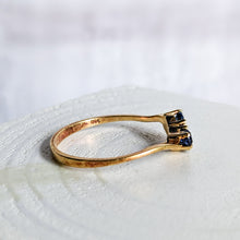 Load image into Gallery viewer, Vintage 18K Yellow Gold Sapphire Ring Enhancer US 6.75
