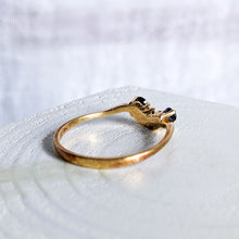 Load image into Gallery viewer, Vintage 18K Yellow Gold Sapphire Ring Enhancer US 6.75