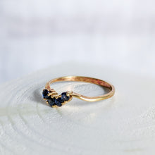 Load image into Gallery viewer, Vintage 18K Yellow Gold Sapphire Ring Enhancer US 6.75