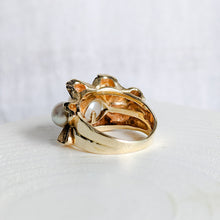 Load image into Gallery viewer, Vintage 14K Yellow Gold 3 Pearl Ring US 3.75 / UK H