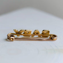 Load image into Gallery viewer, Victorian 14K Yellow Gold Seed Pearl Baby Brooch
