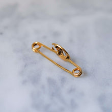 Load image into Gallery viewer, Victorian 14K Yellow Gold Owl with Demantoid Eyes and Seed Pearl Crescent Moon Brooch