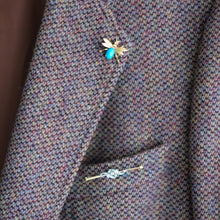 Load image into Gallery viewer, 14K Yellow Gold Turquoise Fly Brooch