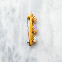 Load image into Gallery viewer, Victorian 9K Yellow Gold Opal Bar Brooch