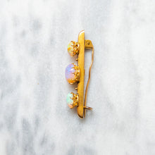 Load image into Gallery viewer, Victorian 9K Yellow Gold Opal Bar Brooch