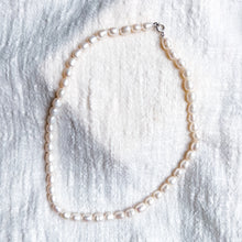 Load image into Gallery viewer, 16" Cultured Pearl Necklace with 18K White Gold Spring Ring Clasp