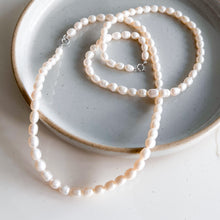 Load image into Gallery viewer, 16" Cultured Pearl Necklace with 18K White Gold Spring Ring Clasp