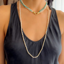 Load image into Gallery viewer, 31.5" Cultured Freshwater Pearl Necklace with 18K Yellow Gold Spring Ring Clasp