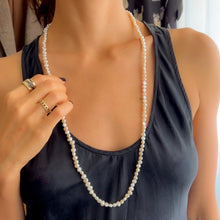 Load image into Gallery viewer, 31.25" Cultured Freshwater Pearl Necklace with 14K Yellow Gold Clasp