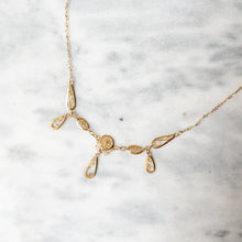 Load image into Gallery viewer, 18K Yellow Gold Art Nouveau Fancy Filigree Link Necklace