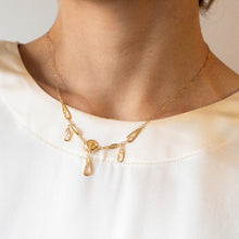 Load image into Gallery viewer, 18K Yellow Gold Art Nouveau Fancy Filigree Link Necklace