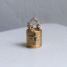 Load image into Gallery viewer, 14K Yellow Gold Woven Basket Charm