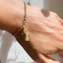 Load image into Gallery viewer, 14K Yellow Gold Woven Basket Charm