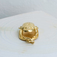 Load image into Gallery viewer, 18K Yellow Gold Scarab Beetle Pendant