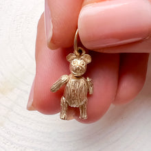 Load image into Gallery viewer, Vintage 9K Yellow Gold Articulated Bear Charm