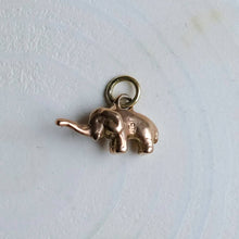 Load image into Gallery viewer, Vintage 9K Rose Gold Elephant Charm