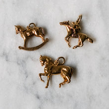 Load image into Gallery viewer, 9K Yellow Gold Jockey & Horse Charm