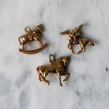Load image into Gallery viewer, 9K Yellow Gold Jockey & Horse Charm