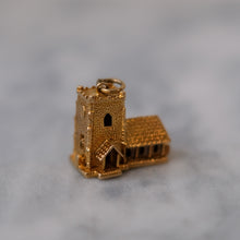 Load image into Gallery viewer, Vintage 9K Yellow Gold Articulated Church Charm