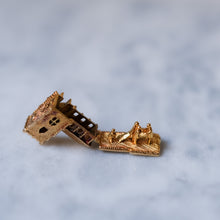 Load image into Gallery viewer, Vintage 9K Yellow Gold Articulated Church Charm