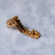 Load image into Gallery viewer, Vintage 9K Yellow Gold Articulated Church Charm