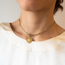 Load image into Gallery viewer, 14K Yellow Gold Art Nouveau Lady Luck Portrait Pendant