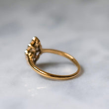 Load image into Gallery viewer, 18K Yellow Gold and Platinum Diamond Ring Size US 6.5