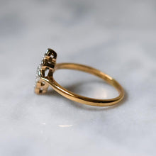 Load image into Gallery viewer, 18K Yellow Gold and Platinum Diamond Ring Size US 6.5